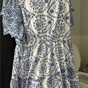 Hayden Blue and White Floral Dress